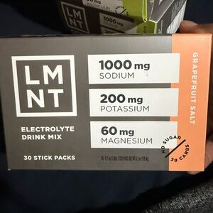 LMNT Grapefruit Salt Electrolyte Drink Mix - Orange and Black